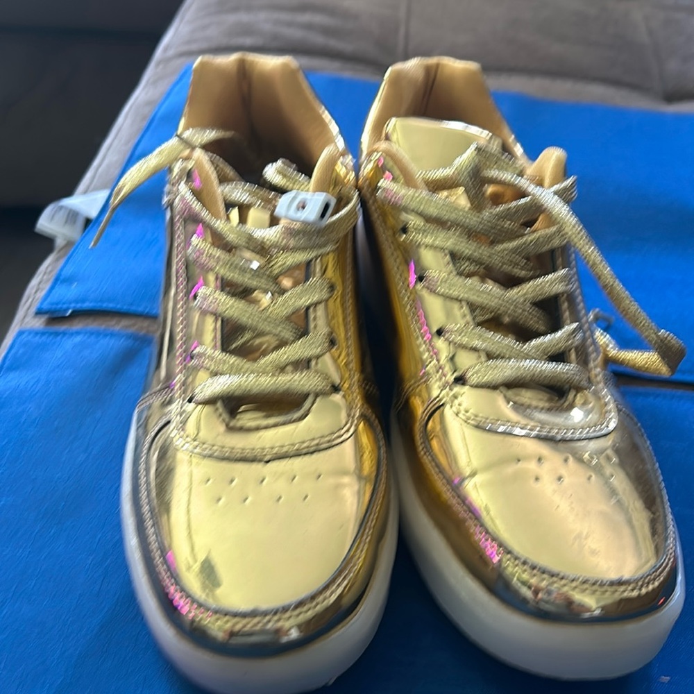 Gold light up shoes